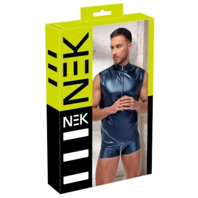 Afbeelding van Metallic Wetlook Mannen Shirt Mat