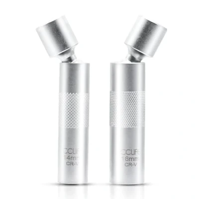 Afbeelding van CCLIFE Bougiesleutel Gereedschappen 2 Delige, 3/8&#039;&#039; 14 en 16mm Aandrijving Magnetische Set,CR V 360 bougietrekker, Bougie Stopcontacten Set