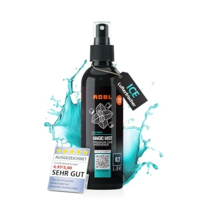 Afbeelding van ADBL Magic Mist (200ml) auto luchtverfrisser voor langdurige geur in het voertuig of thuis Ice Fresh koeler, verkwikkende maximale frisheid compacte geurspray interieurverfrisser