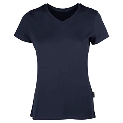 Afbeelding van Damesshirt &#039;Luxury V Neck Tee&#039; met korte mouwen Navy L
