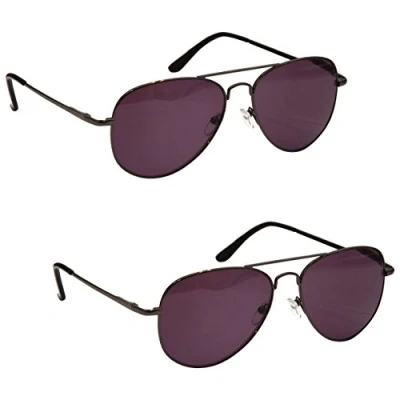 Afbeelding van The Reading Glasses Company Gun Metal Grey Sun Lezers Waarde 2 Pack UV400 Mens Womens SS8 7+1.50