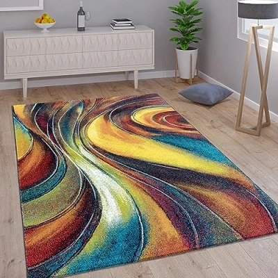 Afbeelding van Paco Home Vloerkleed Canvas 902 Korte pool, modern design, ideaal in de woonkamer &amp; slaapkamer