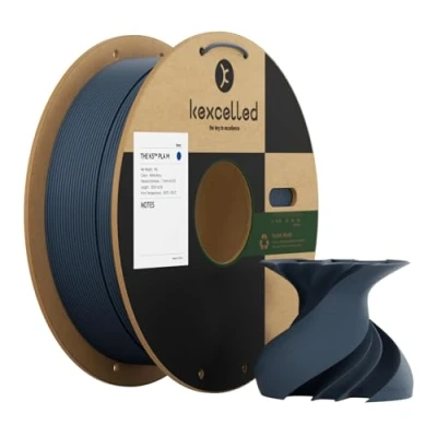 Afbeelding van kexcelled Mat PLA Filament 1,75 mm +/ 0,03 mm, Glansvrije kleur, Matte Textuur, 3D Printing Filament, 1 kg Spoel (2,2 lbs), Geschikt voor de Meeste FDM Printers, Verbeterde Tidy Wrap, Marineblauw