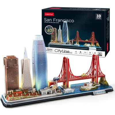 Afbeelding van Cubic Fun 3D Puzzel City Line San Francisco LED 1 stuk