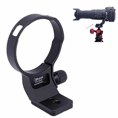 Afbeelding van CNC Lens Collar Statief Mount Ring Compatibel met Tamron 18 400mm f/3.5 6.3 Di II VC HLD B028 (EF/F Mount), Ondersteuning Houder Beugel Bottom is Arca Swiss Fit Quick Release Plate