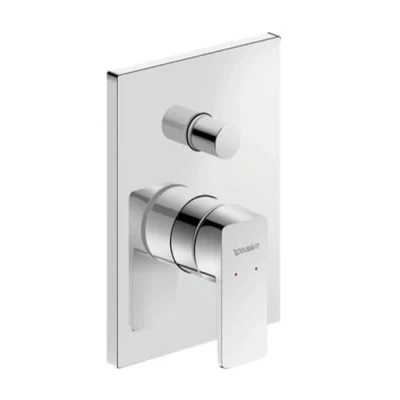 Afbeelding van Duravit, Badkamermeubels, Manhattan inbouw ééngreeps mengkraanset, 2 consumenten, chroom, MH4210008010