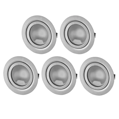 Afbeelding van HAVA Set van 5 volledig metalen inbouwspots G4 12V met glazen afdekking inbouw Ø 60mm