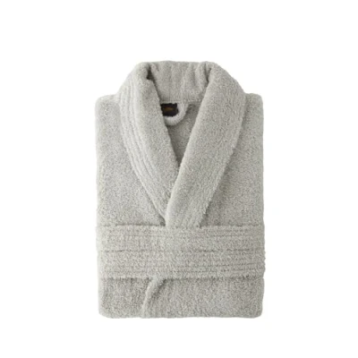 Afbeelding van Top Towel Elegante badjas voor dames en heren, 100% katoen, 500 g/m², met capuchon of zonder capuchon, zacht absorberend douche, spa zwembad, Zilver Grijs, M
