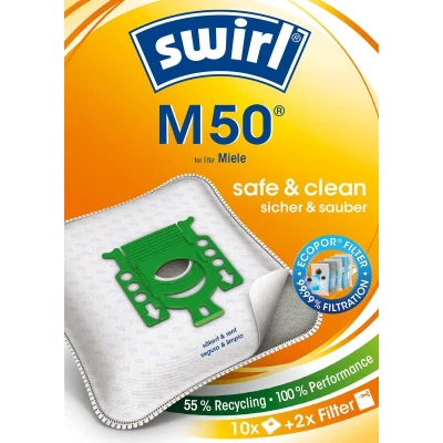 Afbeelding van Swirl M50 stofzuigerzakken 4 stuks + 1 filter Geschikt voor Miele FJM Complete C1 Compact C2 S4 S6