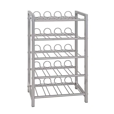 Afbeelding van HAKU Möbel flessenrek, metaal, aluminium, B 34 x D 22 H 59 cm