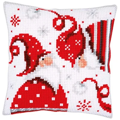 Afbeelding van Vervaco Kruissteekkussen Kerstkabouters 0164610