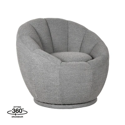 Afbeelding van LABEL51 Fauteuil Crown Grijs Boucle Majorr