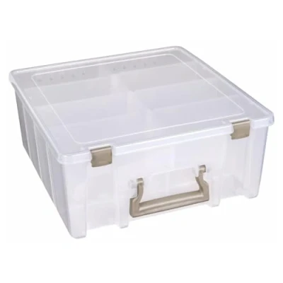 Afbeelding van ArtBin Super Satchel, Polypropyleen Plastic, Helder &amp; Goud, Dubbel Diep
