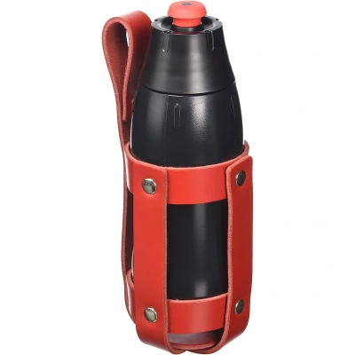 Afbeelding van Mister B Leren Glijmiddel Fles Houder Rood