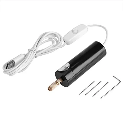 Afbeelding van mini handboormachine, draagbare elektrische boormachine, handheld micro USB boormachine met 3 delige bits DC 5 V