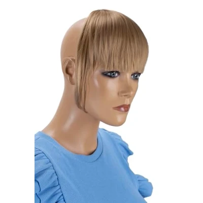 Afbeelding van CAISHA Clip In Verlenging Haarverlenging Pony Voorhoofd Franje Natuurlijk Haarstukje Donkerblond HF7 2