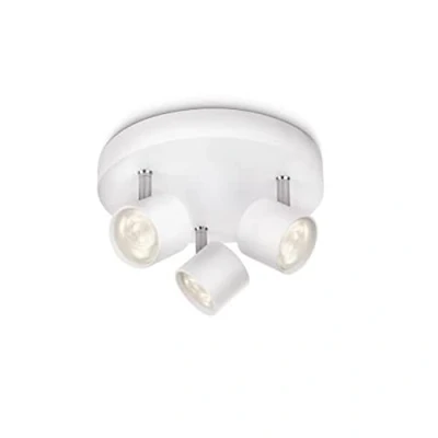 Afbeelding van Philips Star opbouwspot 3 lichts Wit Dimbaar Draaibare spots Geïntegreerde LED lampen Metaal