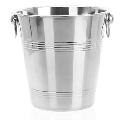 Afbeelding van COM FOUR® champagnekoeler koelemmer voor champagne, mousserende wijn en edele ijskoeler speciale gelegenheden (1 stuk wijnkoeler)