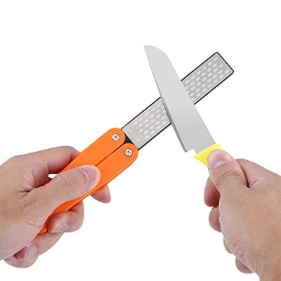 Afbeelding van Messenslijper, slijpsteen, opvouwbaar, messen, slijpen, steen, dubbelzijdige trekker voor schaar, lemmet, mes, outdoor gereedschap (01)