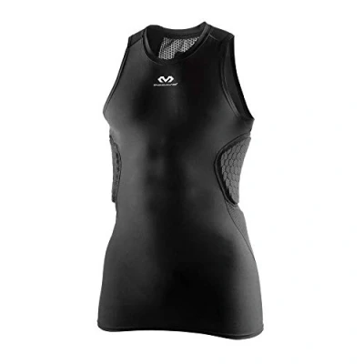 Afbeelding van McDavid Padded Tank Shirt (3 Pad). HEX Pads Compression Top. For Basketball, Football, Lacrosse and more. Protects Ribs Spine