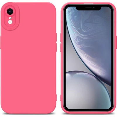 Afbeelding van Cadorabo Hoesje geschikt voor Apple iPhone XR in FLUID ROOD Beschermhoes TPU silicone Cover Case