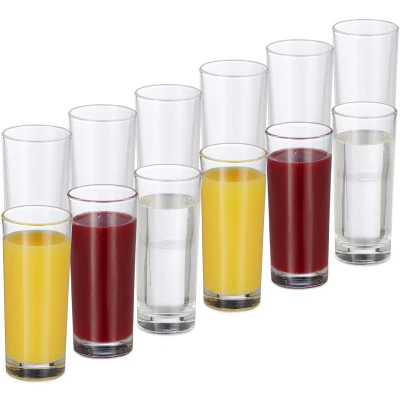 Afbeelding van Relaxdays 48x longdrinkglazen glazen set 300 ml waterglazen drinkglazen