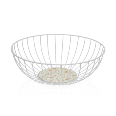 Afbeelding van Basket spelset Versa Wit Metaal Staal Hout MDF 28 x 11 cm