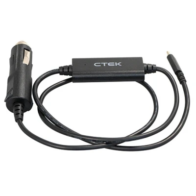 Afbeelding van CTEK USB C Charge Cable 12V Plug Oplaadkabel voor CS FREE draagbare batterijlader onderhouder, stekker,zwart