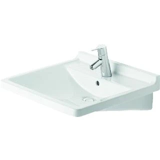 Afbeelding van Duravit Starck 3 Vital wastafel wit (60 x 54,5 cm) 1 kraangat, met