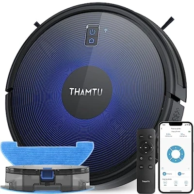 Afbeelding van Thamtu G12 Smart Robotstofzuiger, krachtige 2500 Pa zuigkracht met dynamische navigatie en app besturing voor dierenharen