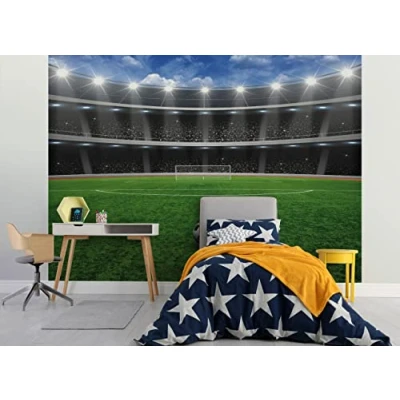 Afbeelding van Walltastic Voetbal Stadion Voetbalbehang Posterbehang Kinderbehang XXL (305 x 244 cm) 6 Panelen