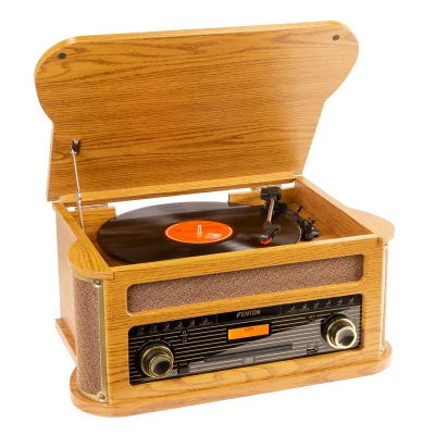 Afbeelding van Fenton Memphis grammofoon platenspeler met Bluetooth, DAB &amp; FM, CD,