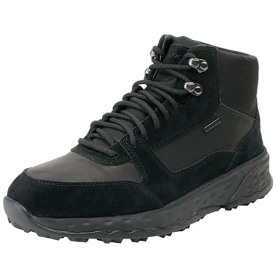 Afbeelding van Geox Veterboots, Heren, Maat: 41, Schwarz Leer