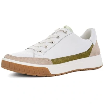 Afbeelding van Ara 1250004 Lage sneakersDames sneakers Kleur: Wit/beige Maat: 40