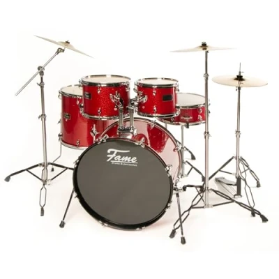 Afbeelding van Fame FG20B RD First Gig Studio set Red Sparkle Drum