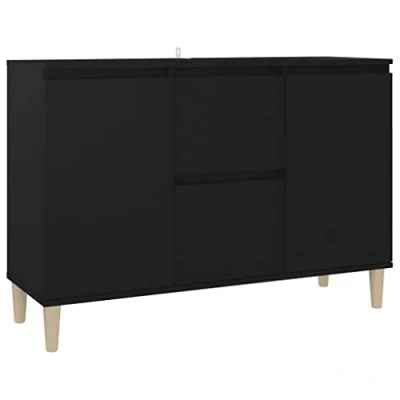 Afbeelding van vidaXL Dressoir 101x35x70 cm bewerkt hout zwart