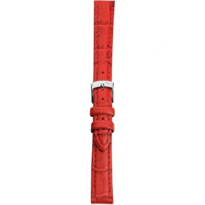 Afbeelding van Morellato Horlogebandje horlogeband X2269 Bolle leer Rood bandbreedte 18.00 mm