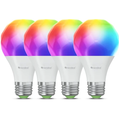 Afbeelding van Nanoleaf Matter A19 Smart Bulb Slimme verlichting E27 RGB 4 Stuks Werkt met Apple Home/Google Home/ Amazon Alexa