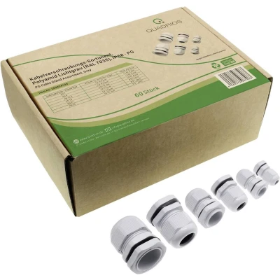 Afbeelding van Quadrios 2009CA106 Wartel assortiment PA66 Grijs wit (RAL 7035) 1 set(s)
