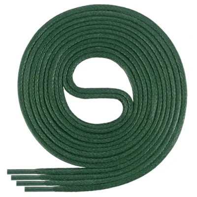 Afbeelding van Di Ficchiano SW 03 dark.green 90 gewaxte ronde veters, vetersluiting, diameter 2 4 mm, voor zakelijke schoenen, kostuumschoenen en leren schoenen