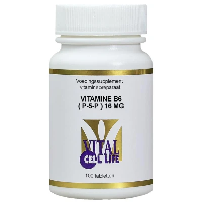 Afbeelding van Vital Cell Life Vitamine B6 (P 5 P) 16mg Tabletten