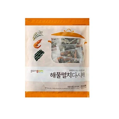 Afbeelding van Koreaanse gedroogde hele ansjovis en zeevruchten Kelp Bag Pack voor soep 320g (16g x 20)