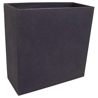 Afbeelding van Spetebo XXL kunststof plantenbak antraciet, 60 x 26 cm, bloembak, plantenbak, bloempot