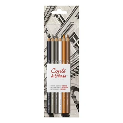 Afbeelding van Conté à Paris a 50106 schetsen en kleurpotloden (assortiment van 6 schetspotloden)