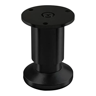 Afbeelding van SOTECH Meubelvoet TERRA Hoogte 80 mm Zwart geanodiseerd Sofa voet verstelbaar tot max. 15 mm, belasting 250 kg