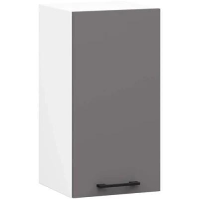 Afbeelding van Keukenkast modulaire OLIWIA W30 met 1 Deur / Hangkast Bovenkast AKORD Furniture Factory Wit Grafietgrijs 30 x 58 cm