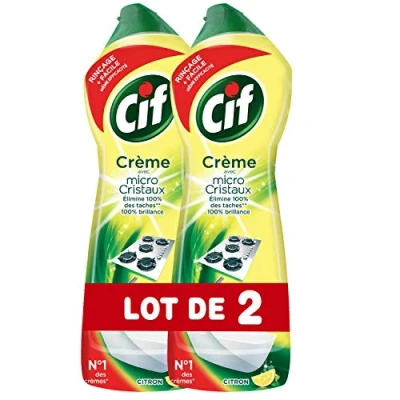 Afbeelding van Cif Schuurmelk, reinigingsmiddel voor meerdere oppervlakken, citroen, 750 ml, 2 stuks