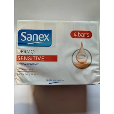 Afbeelding van Sanex Dermo Sensitive Hypoallergenic Bar Soap 4 x 90 gr