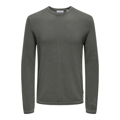 Afbeelding van Only &amp; Sons Felix REG CREW NOOS Trui, Heren, Maat: Small, Castor gray