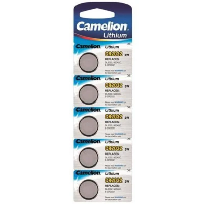 Afbeelding van Knoopcel batterij CR2032 5 batterijen Camelion